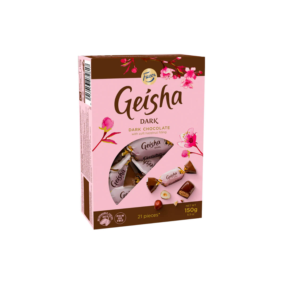 Fazer Geisha Dark Chocolate with Soft Hazelnut Filling 150g
