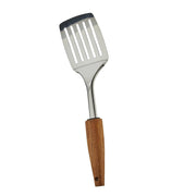 Stainless Steel Acacia Handle Slotted Turner Ac Ka0127
