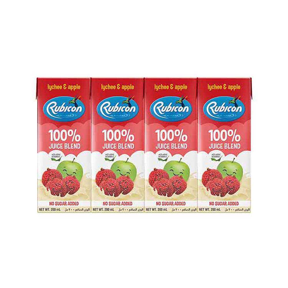 Rubicon Juice Blend Lychee & Apple NSA 200mlx4