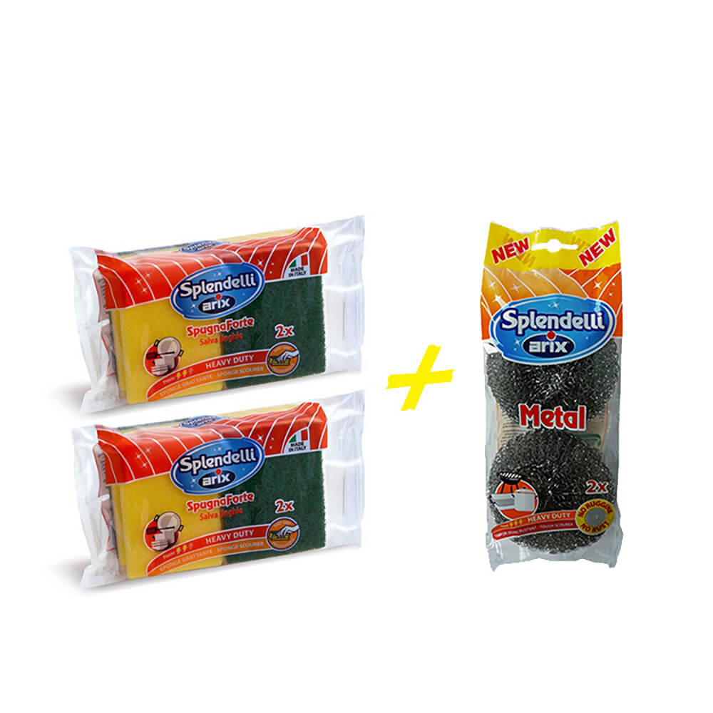 Arix Splendelli Easy Grip Sponge 2s + Metal Scourer Free