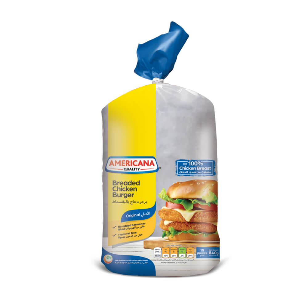 Americana Breaded Chicken Burger 840gm