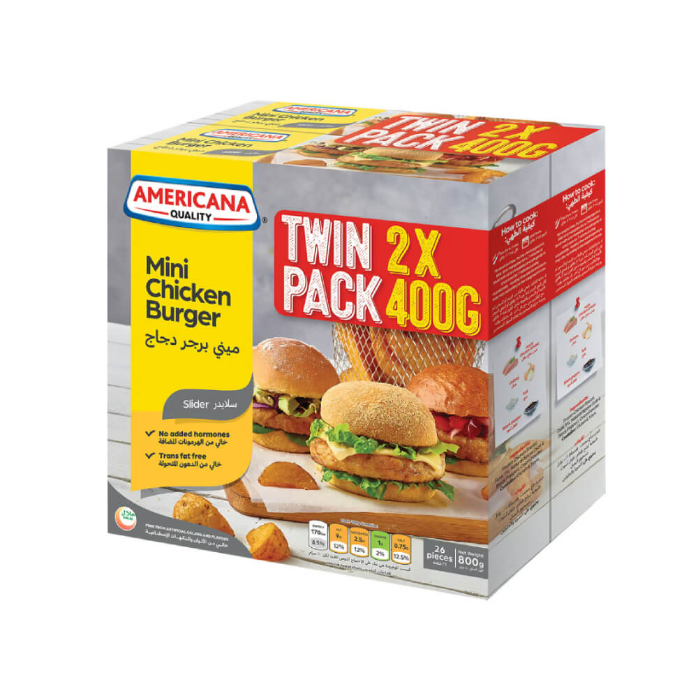 Americana Mini Chicken Burger 2x400gm