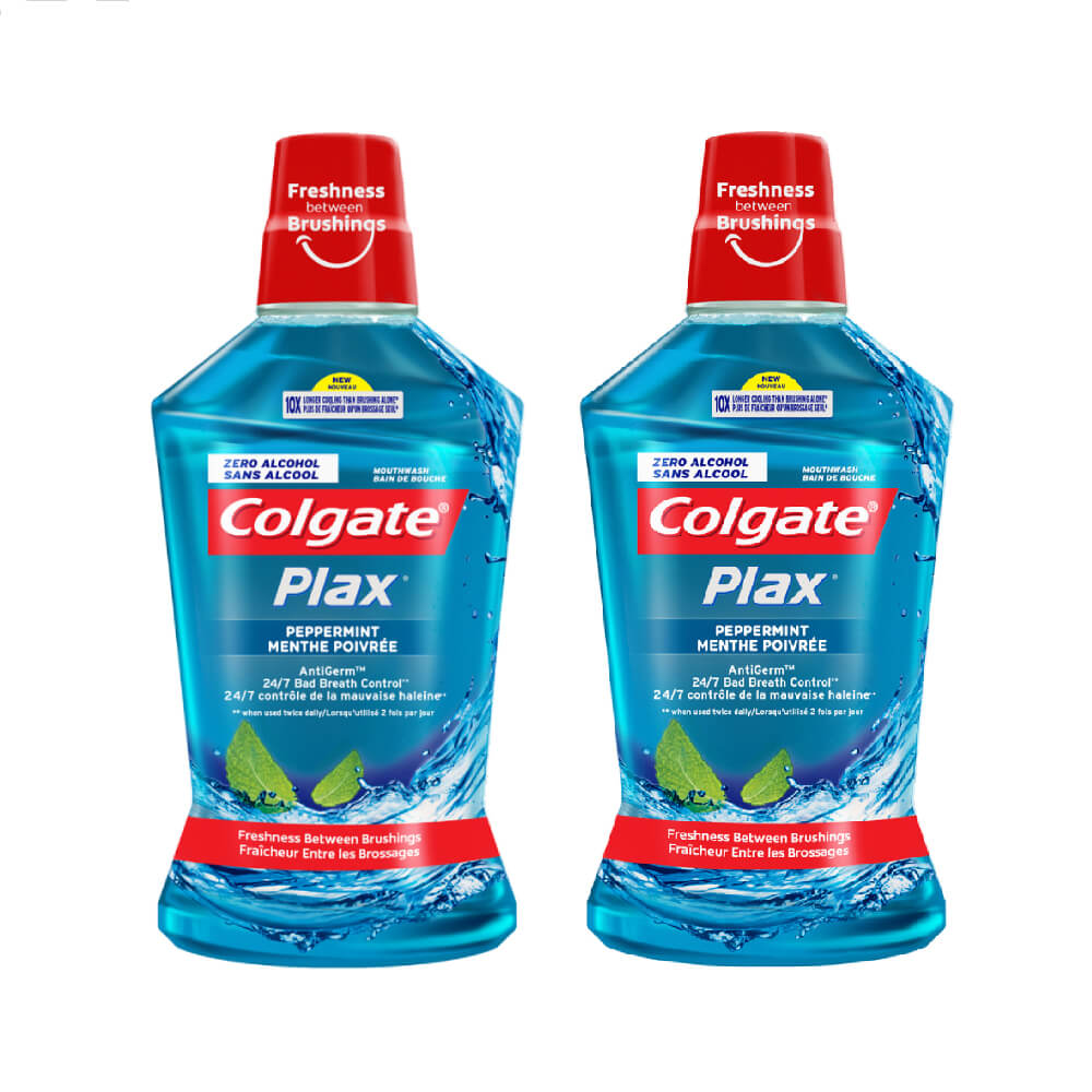Colgate Plax M/W Peppermint Blue 500mlx3 @ 2+1Free
