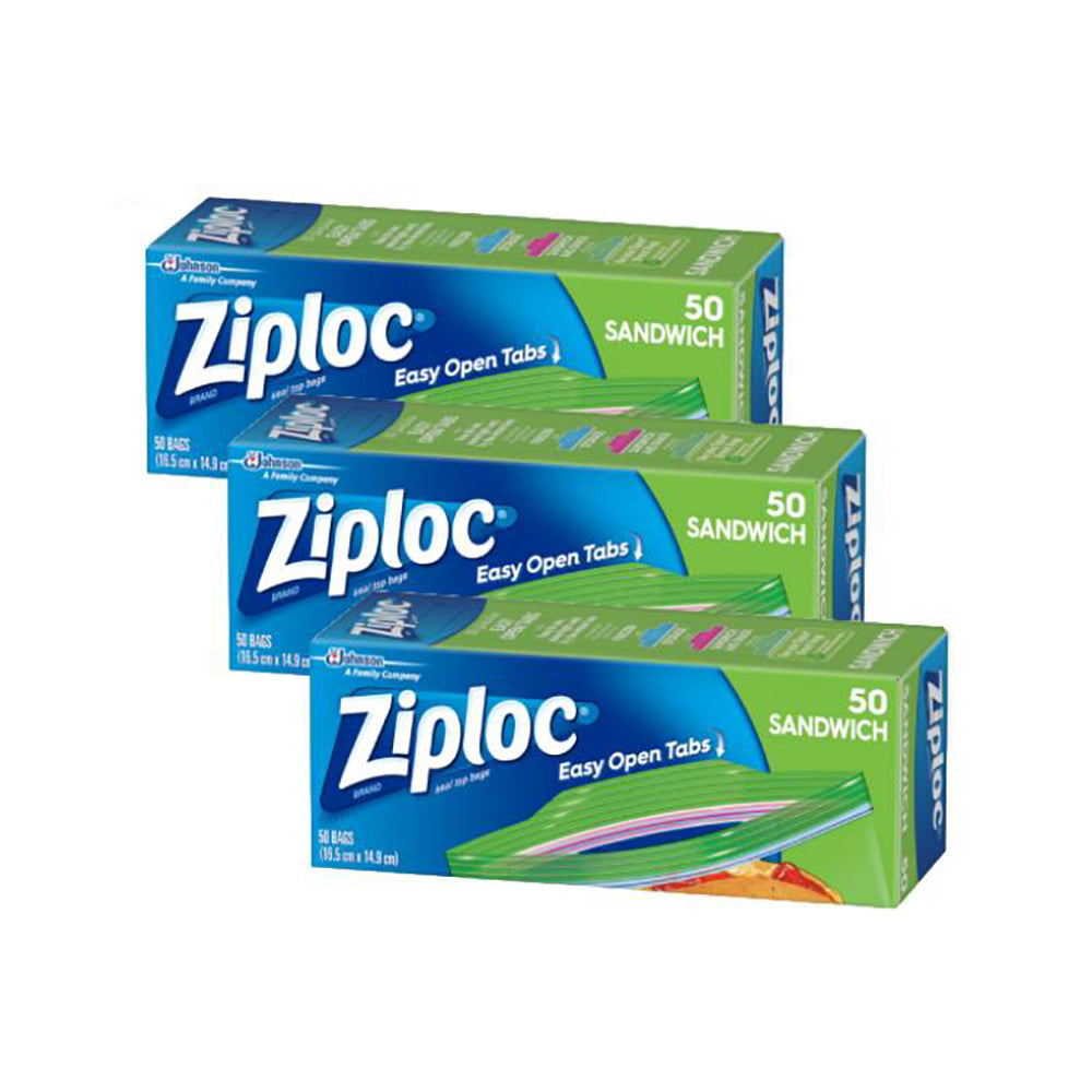 Ziploc Sandwich Bags 50s 2+1 Free