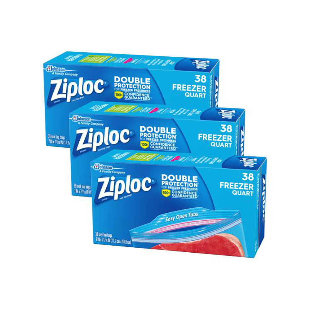 Ziploc Freezer Bags Quart 38s 2+1 free
