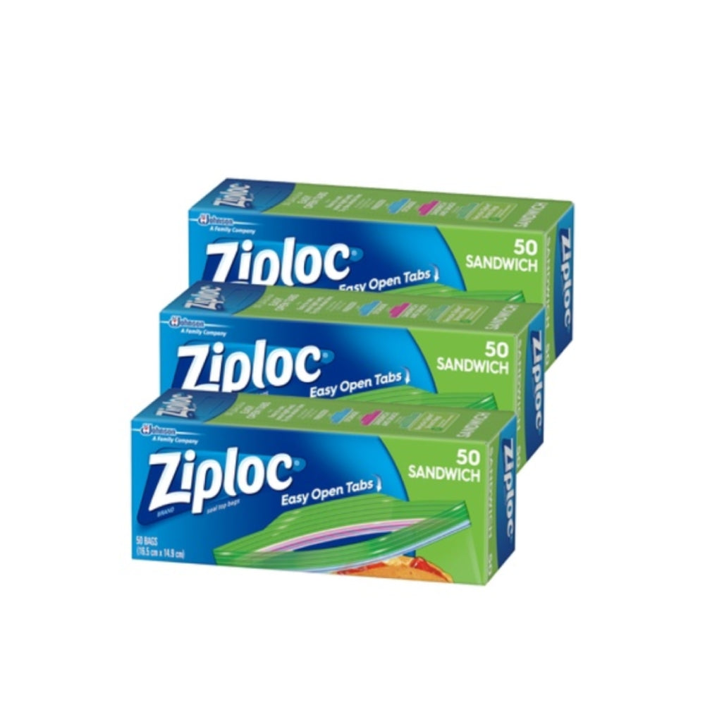 Ziploc Sandwich Bags 100 BagsX3 2+1 free