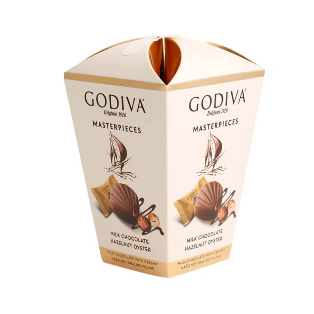 Godiva Masterpieces  Milk Chocolate With Hazelnut Oyster 117gm