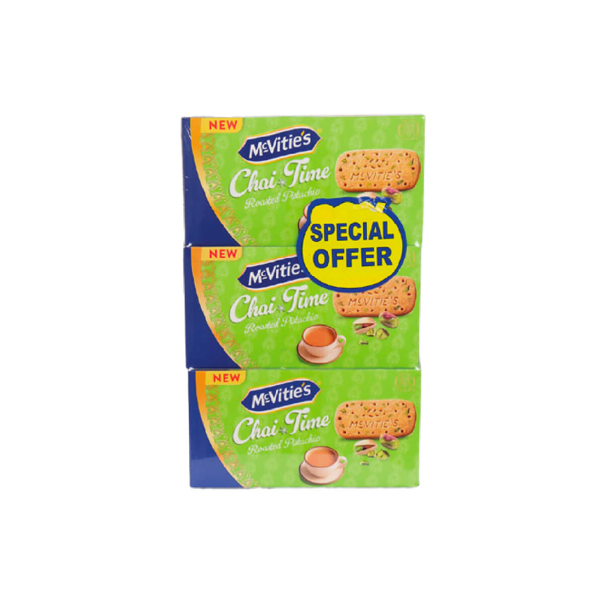 McVities Chai Time Roasted Pistachio Biscuit 3x100