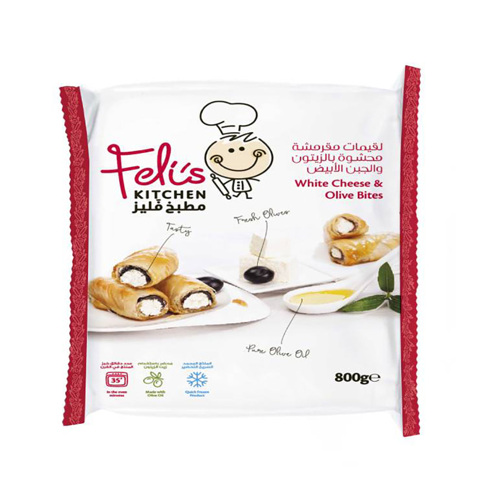 Feli's Kitchen White Cheese & Olive Bites 800G