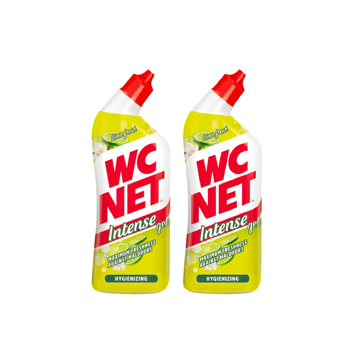 Wc Net Lime Fresh Intense Gel Toilet Cleaner 750ml 1+1 Free