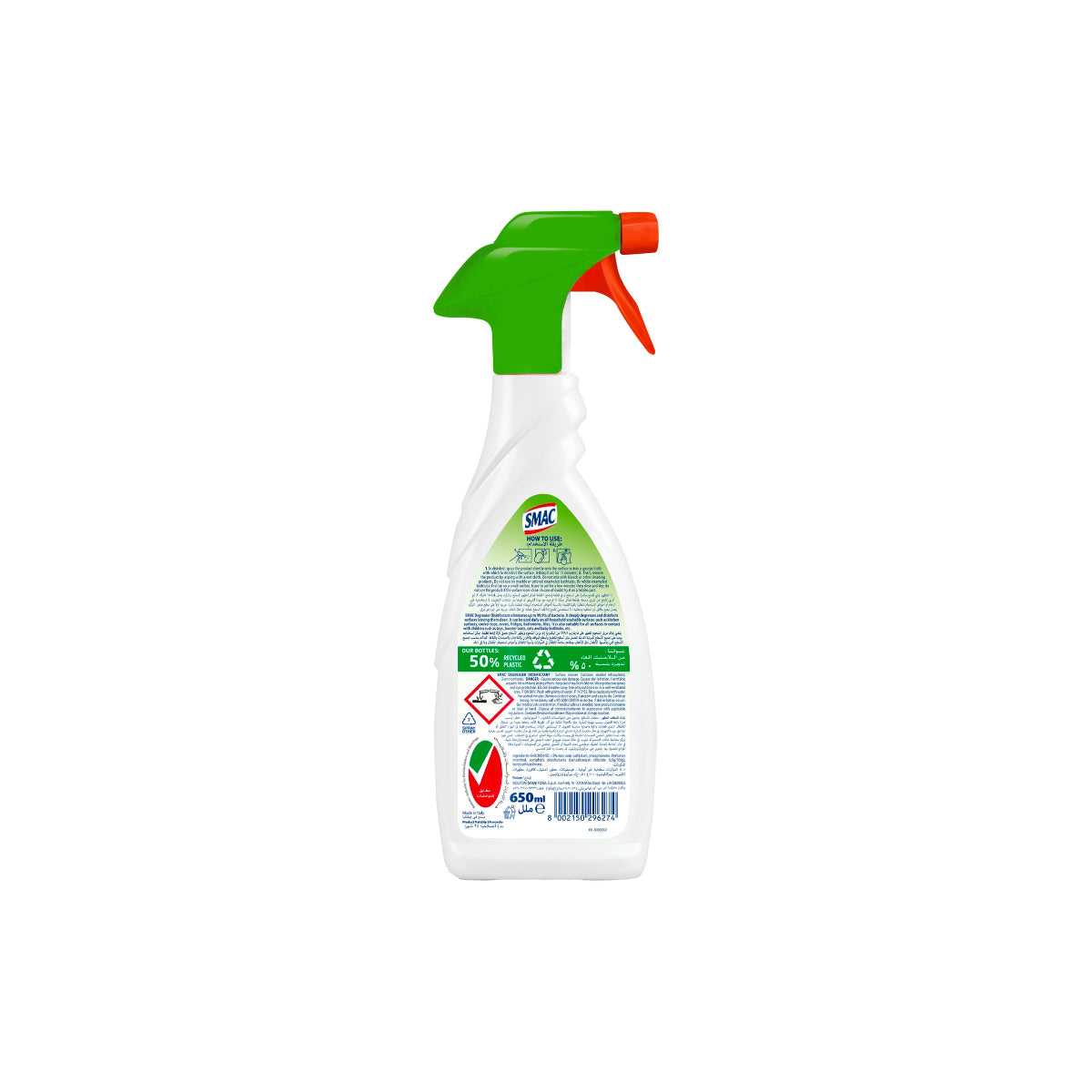 Smac Degreaser Disinfectant Shining Clean 2x650ml