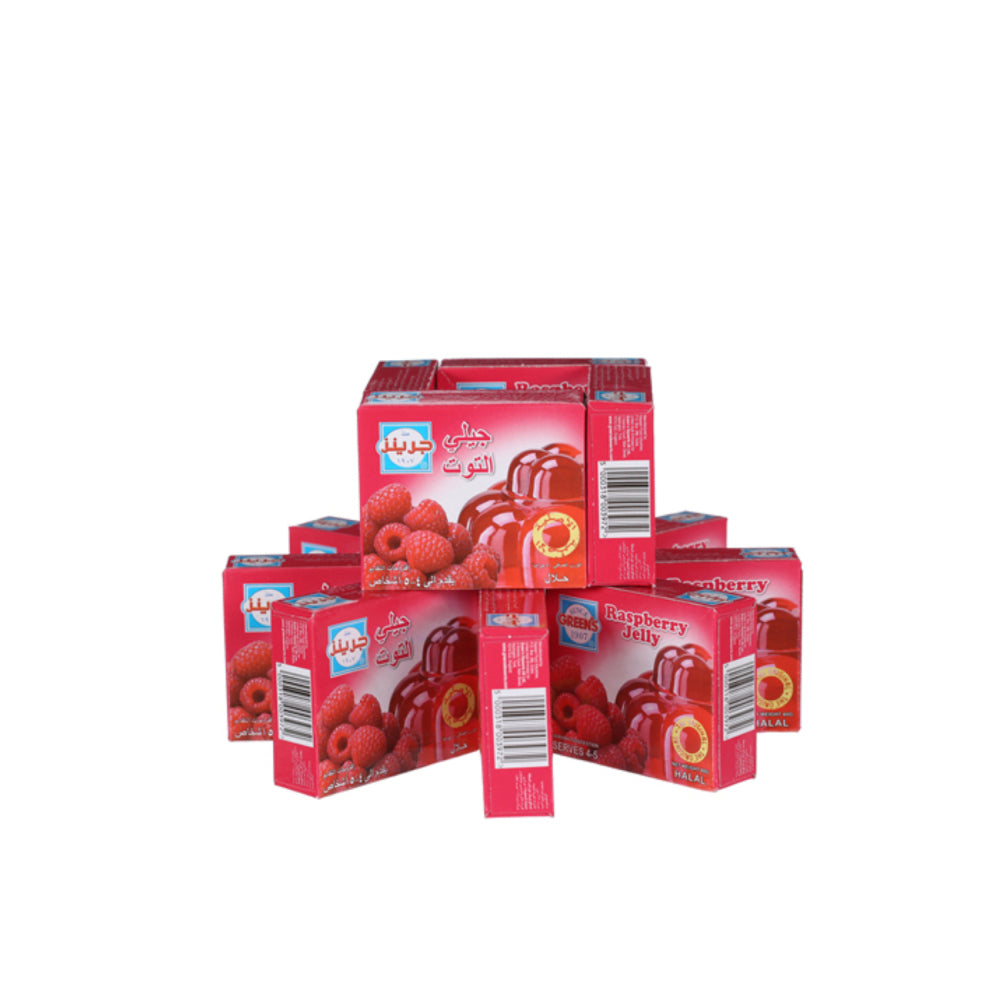 Greens Jelly Raspberry 12x80gm Promo
