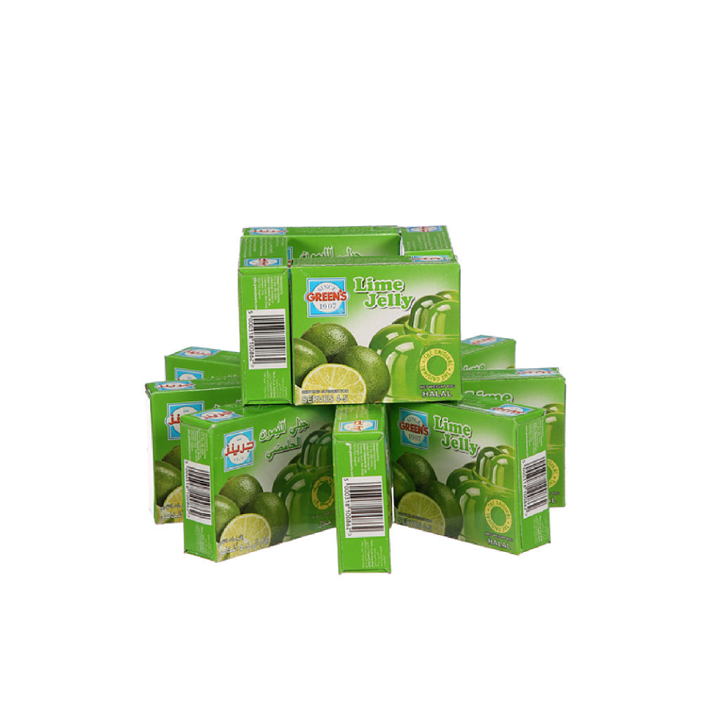 Greens Jelly Lime 12x80gm Promo