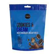 Melly's Cookie & Cream Milk Chocolate Biscuits Rolls 220gm