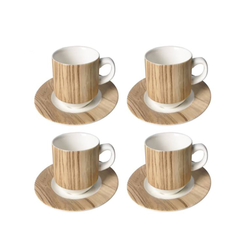Shallow Tea Cup & Saucer 220ml 4s Set