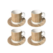 Shallow Tea Cup & Saucer 220ml 4s Set