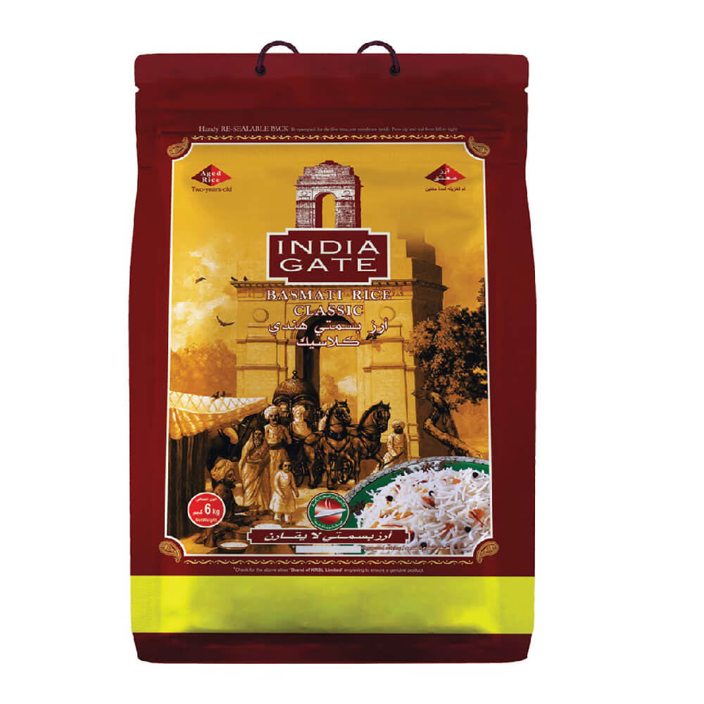 India Gate Classic Basmati Rice 5Kg + 1Kg Free