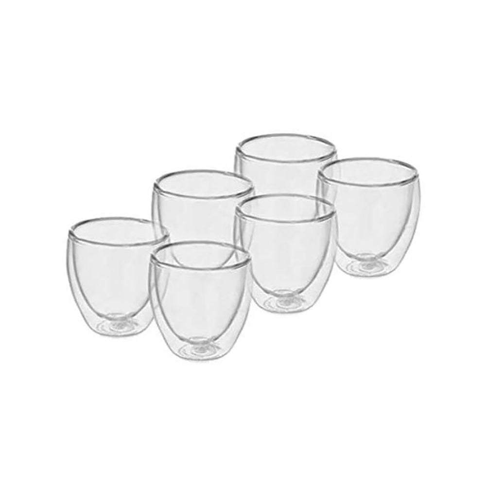 Cuisineart Borosilicate Double Wall Glass Cup 80ml 6s Set