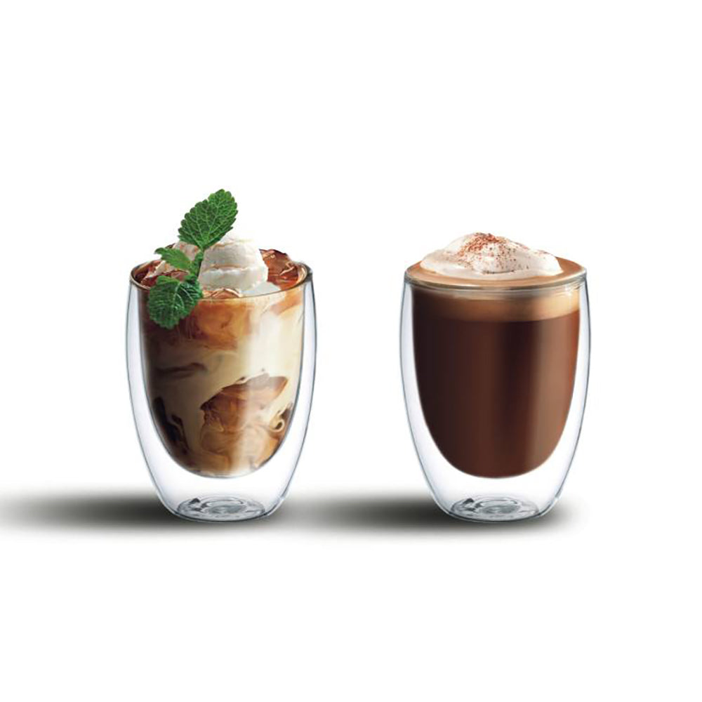 Cuisineart Borosilicate Double Wall Glass Cup 350ml 2s Set