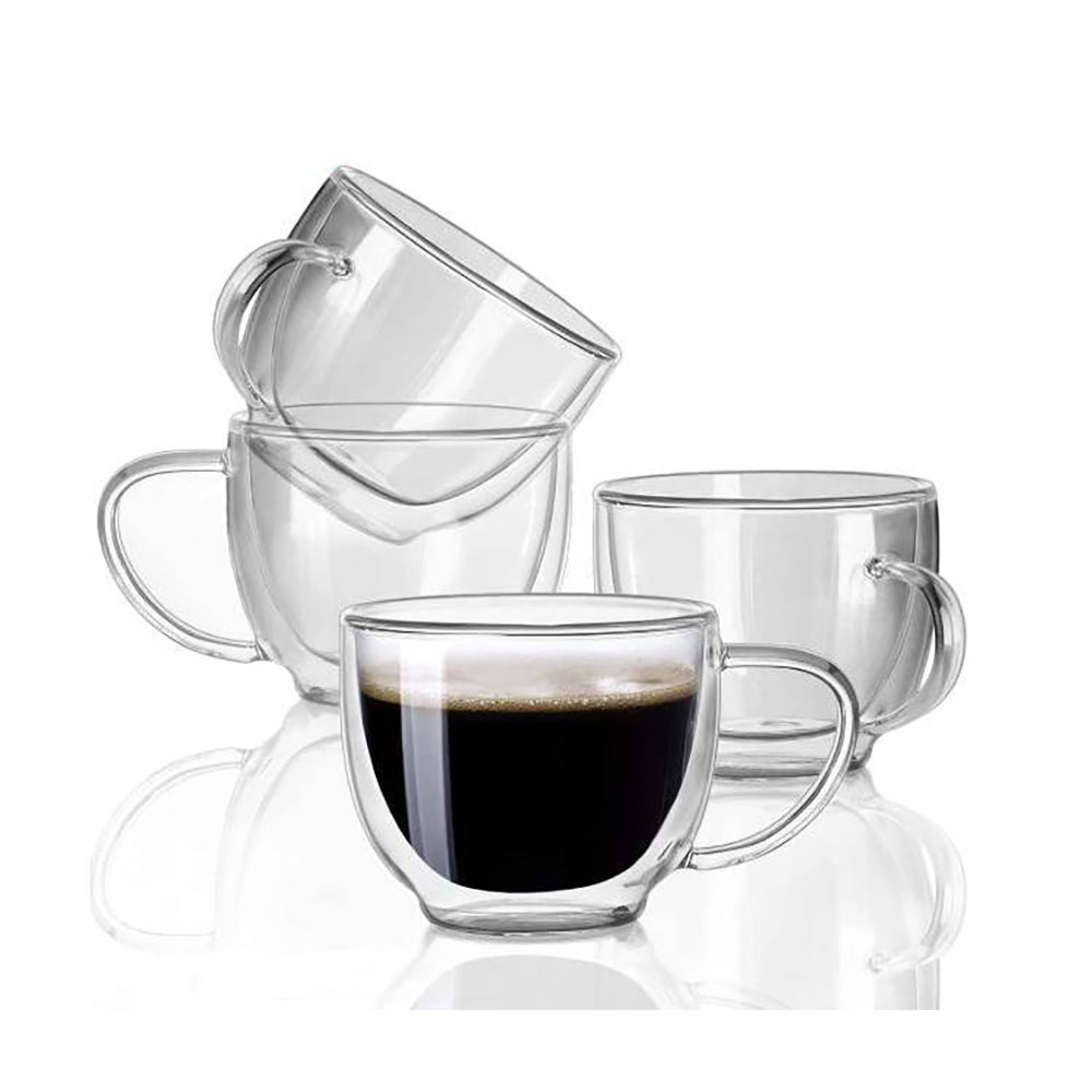 Cuisineart Borosilicate Double Wall Glass Cup 180Ml 4s Set