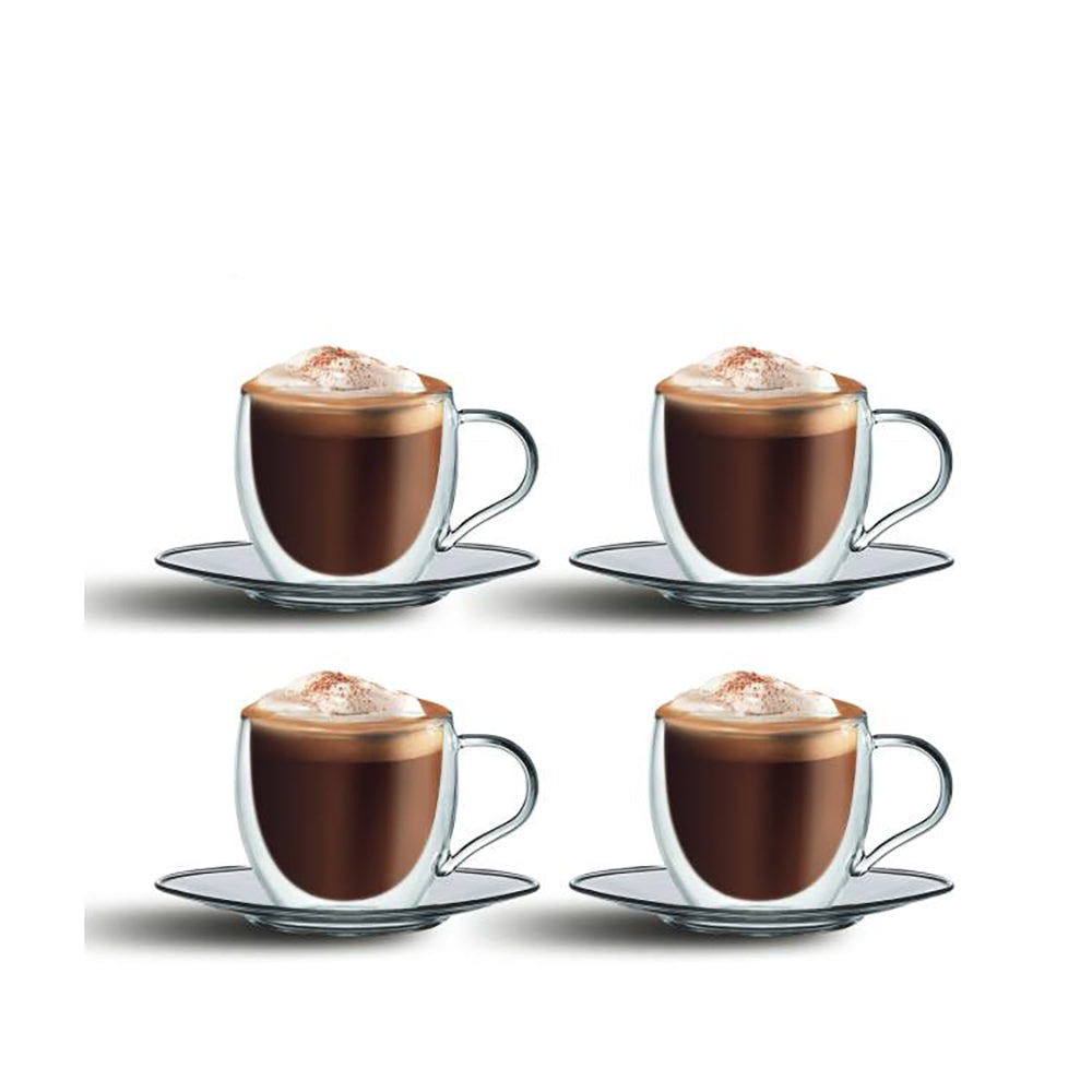 Cuisineart Borosilicate Double Wall Glass Cup 80ml 4s Set