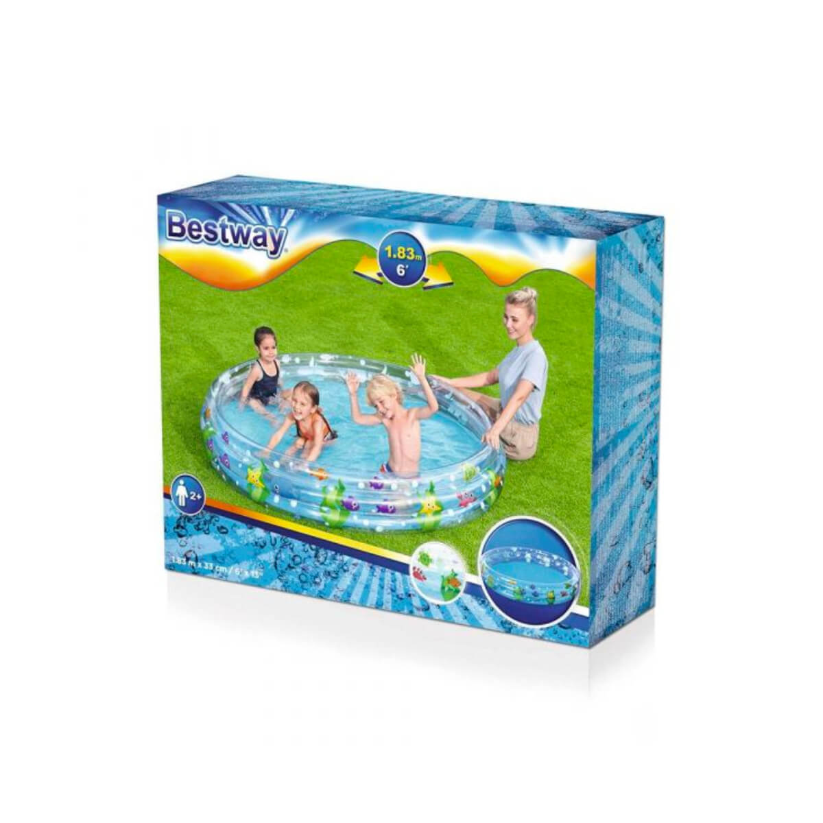 Bestway Deep Dive Play Pool 3 Ring 183cm x 33cm