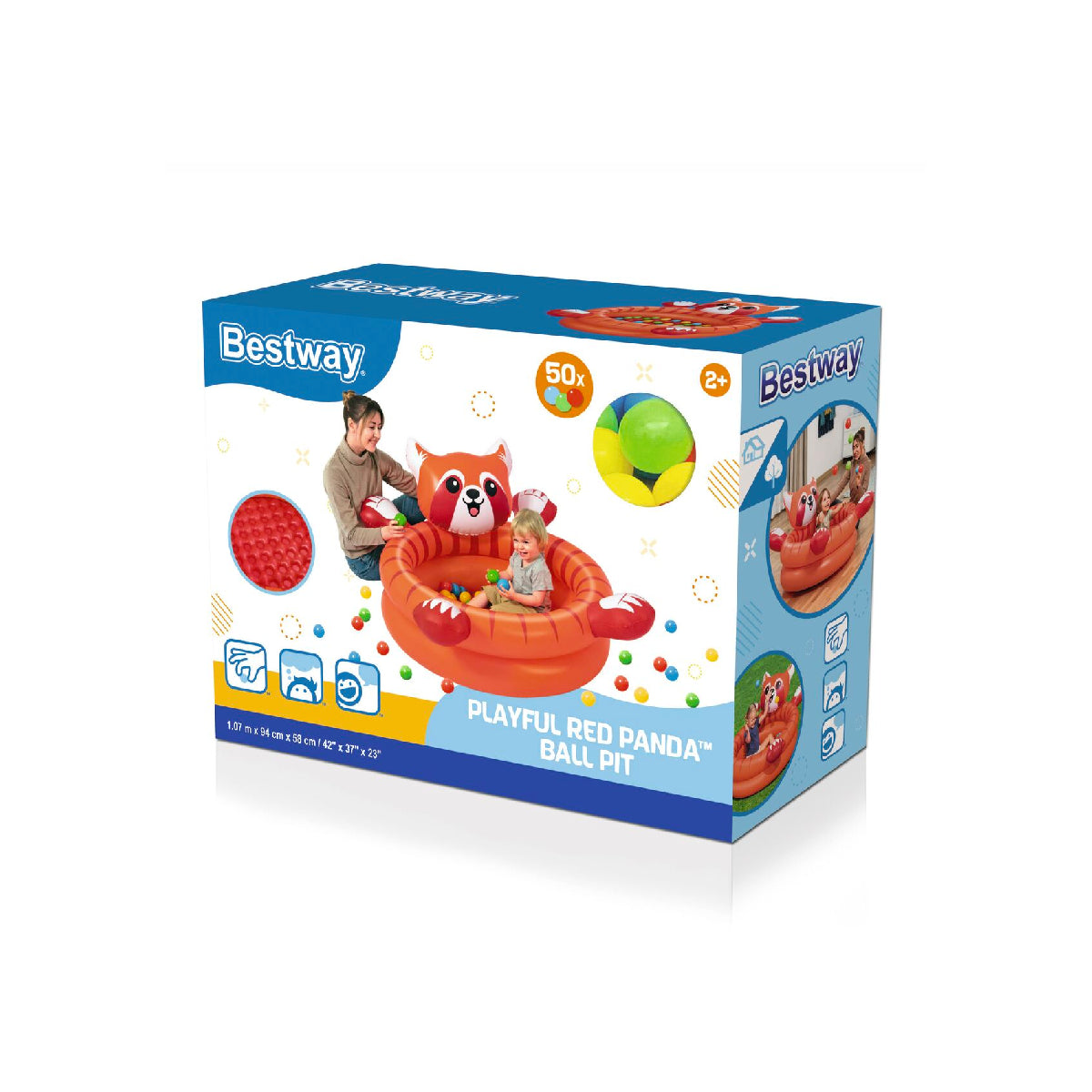 Bestway Playful Red Panda Ballpit 107 x 94 x 58 cm
