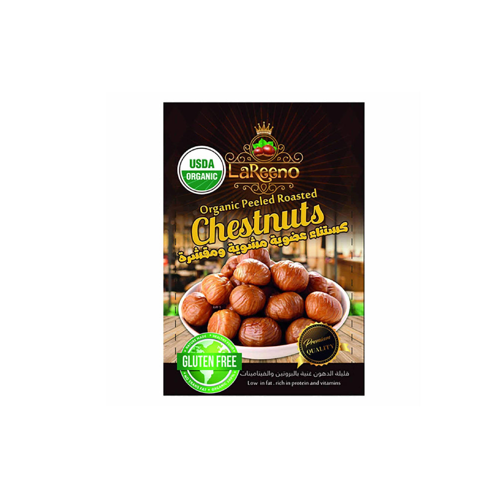 Lareeno Organic Peeled Roasted Chestnuts 100G
