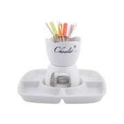 Shallow Fondue Set With 4 Compartments