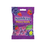 JB Sunkist Sour Chewy Candy Strawberry & Grape 60g