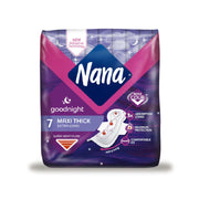 Nana Goodnight Maxi Thick Extra Long Sanitary Pads With Wings 7s