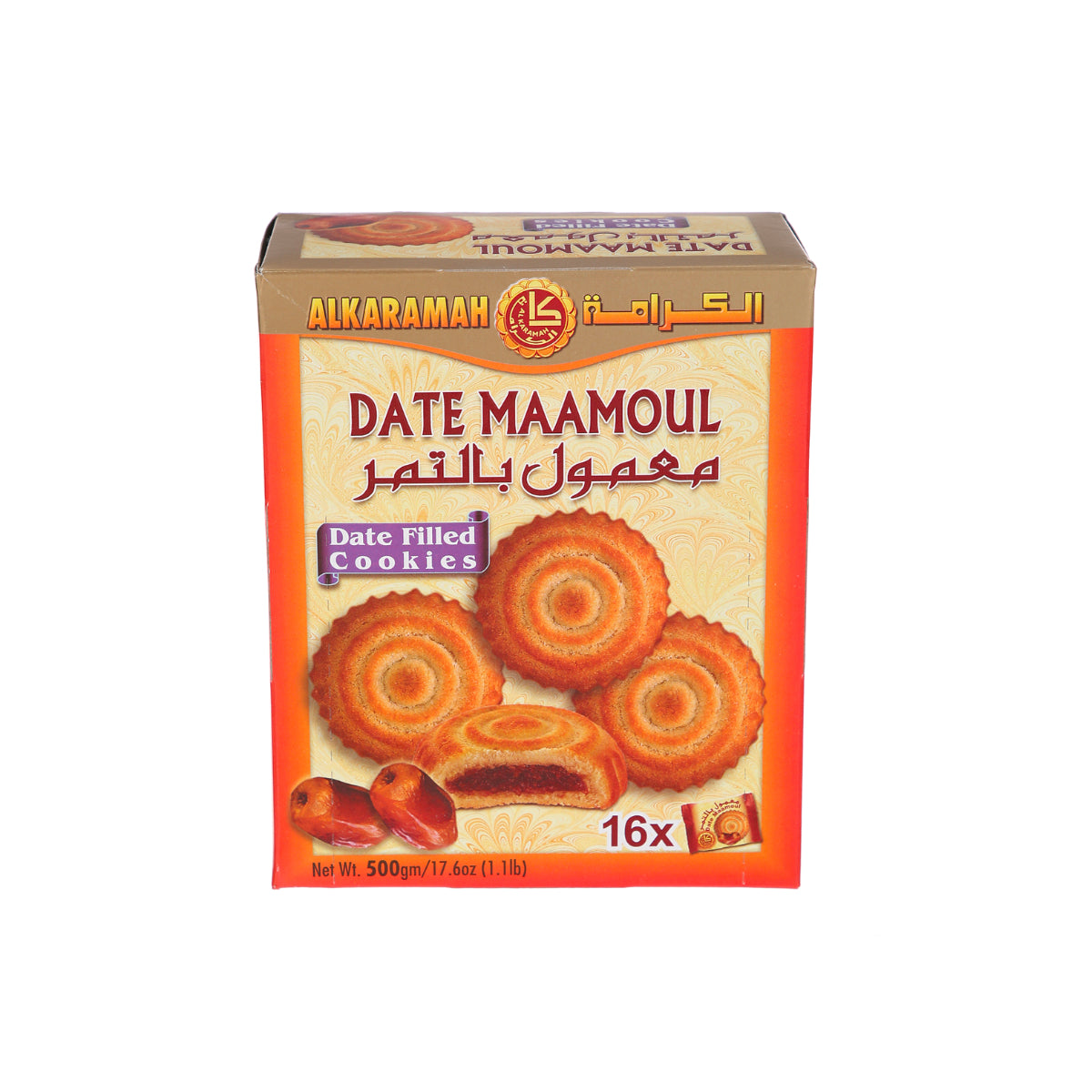 Al Karamah Maamoul Date Filled Cookies 16x30g