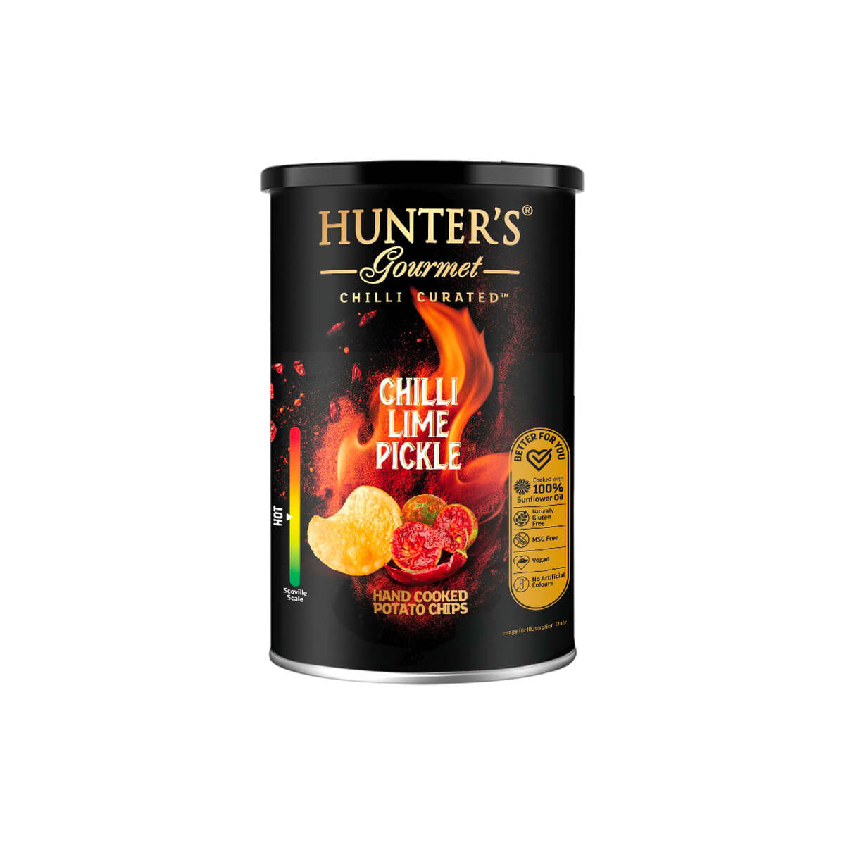 Hunter's Gourmet Chilli Lime Pickle Potato Chips 150g