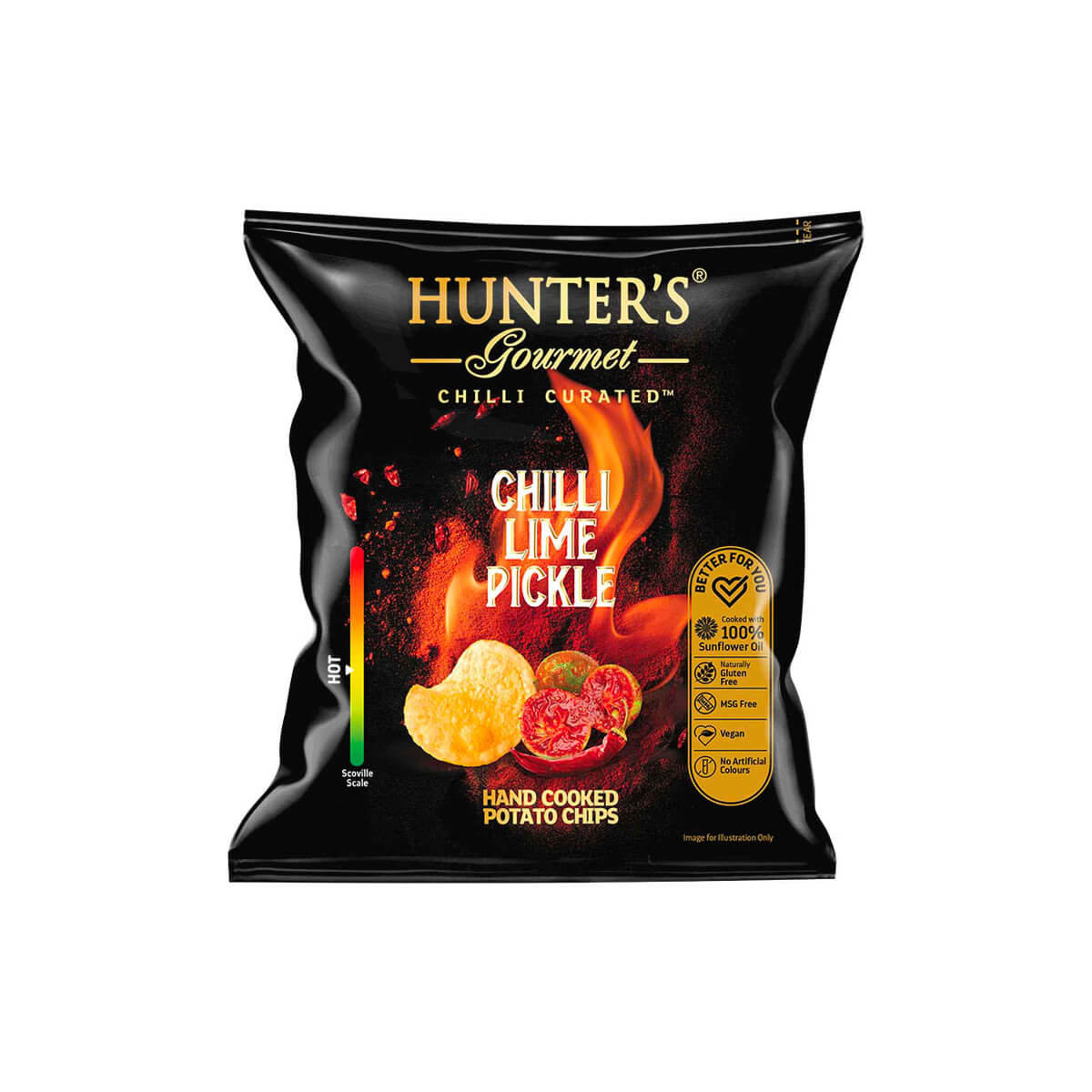 Hunter's Gourmet Chilli Lime Pickle Potato Chips 40g