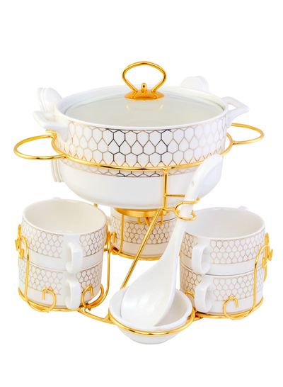 17Pcs Soup Set Moz White