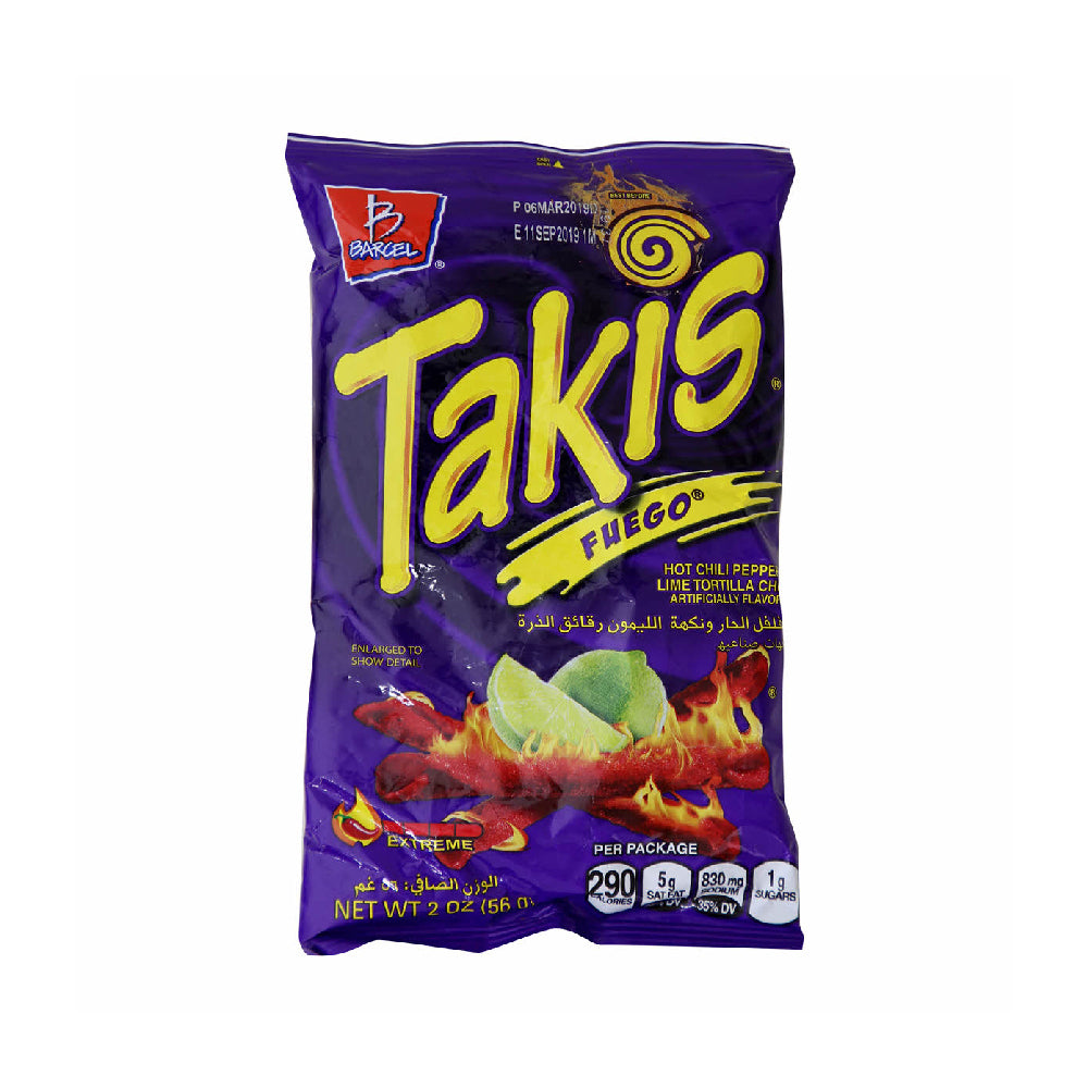Takis Fuego Pepper Lime Chips 2oz
