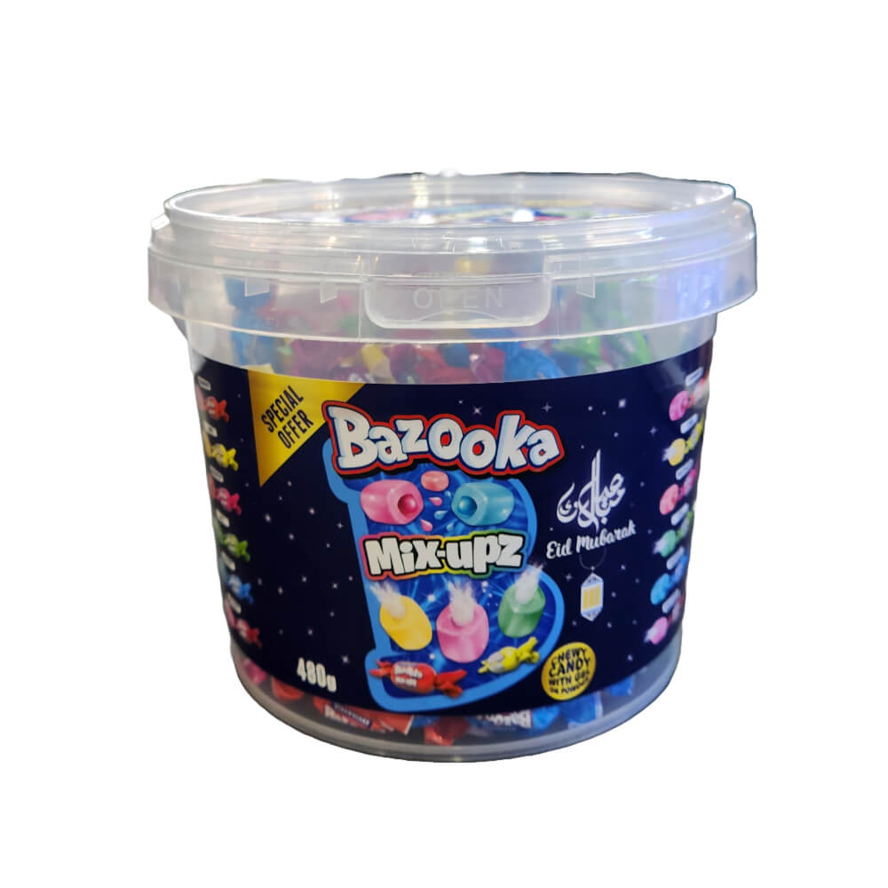 Bazooka Mix Up Chewy Candy With Gel or Powder 480gm