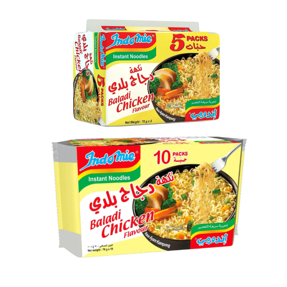 Indomie Baladi Chicken Flavour Instant Noodles 10+5x70gm