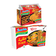 Indomie Mi Goreng Fried Noodles 10x85gm + Red Chilli Instant Fried Noodles 5x80gm