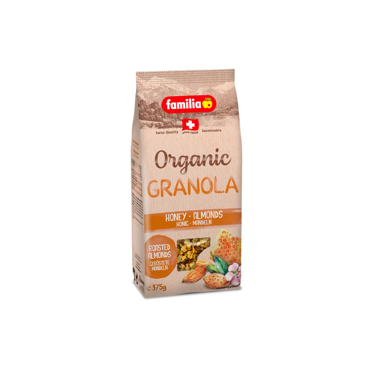 Familia Organic Honey Almond Crunch Granola 375g