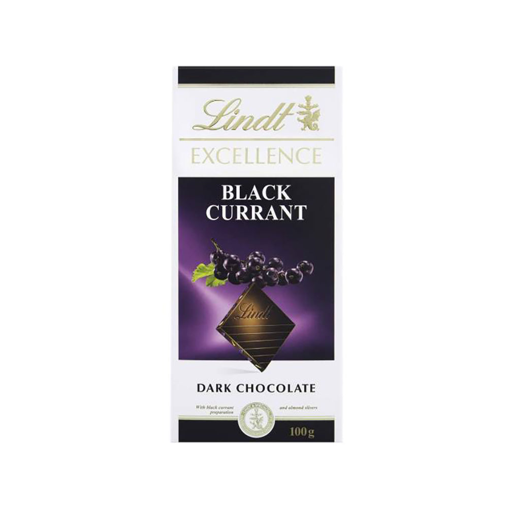 Lindt Excellence Chocolate Blackcurrant 100G