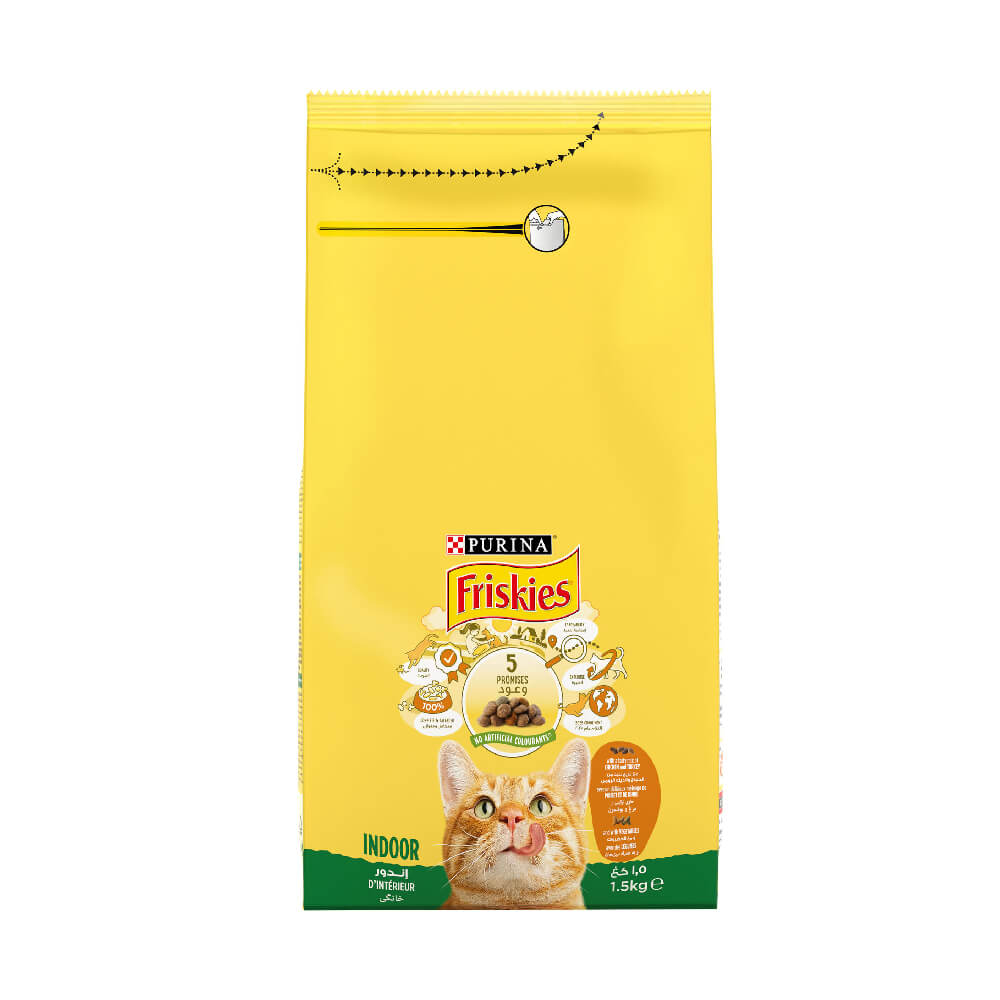 Purina Friskies Chicken and Vegetable Cat Dry Cat Food 1.5kg