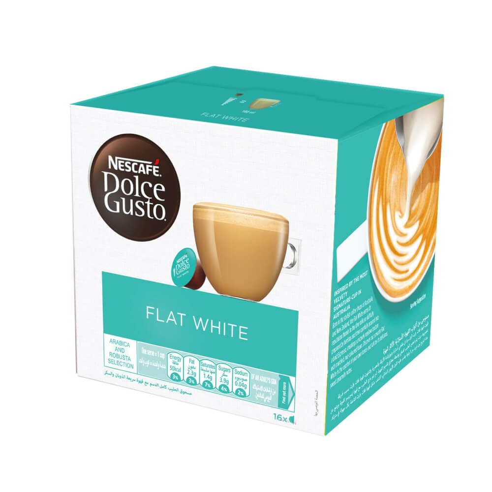 Nescafe Dolce Gusto Coffee Flat White Capsules 16s