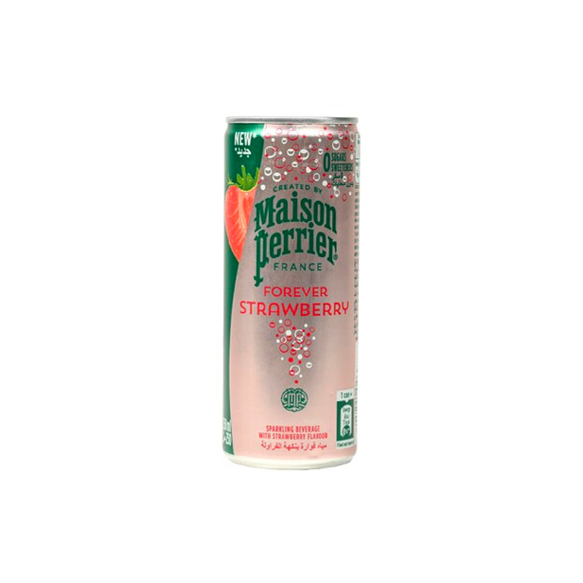 Perrier Sparkling Water S/berry Slim Can 250ml