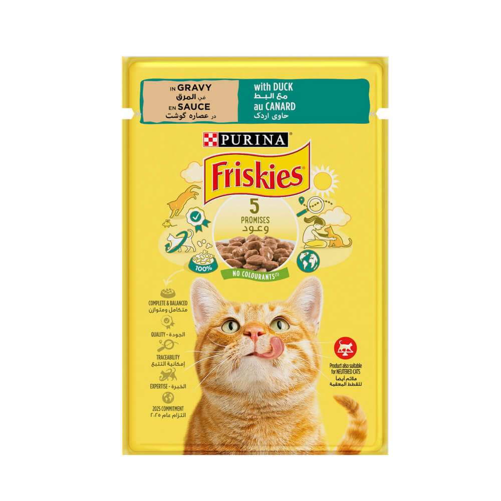 Purina Friskies Duck Chunks In Gravy Cat Wet Food 85gm