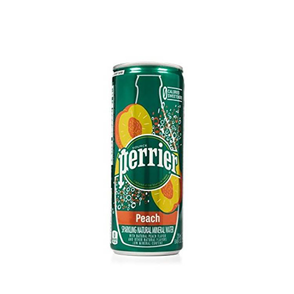 Perrier Sparkling Water Peach Slim Can 250ml