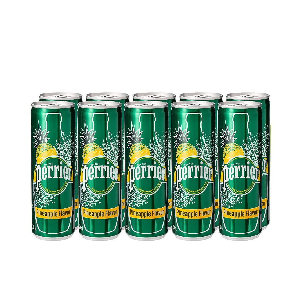 Perrier Sparkling Water Pineapple Slim Can 250mlx10