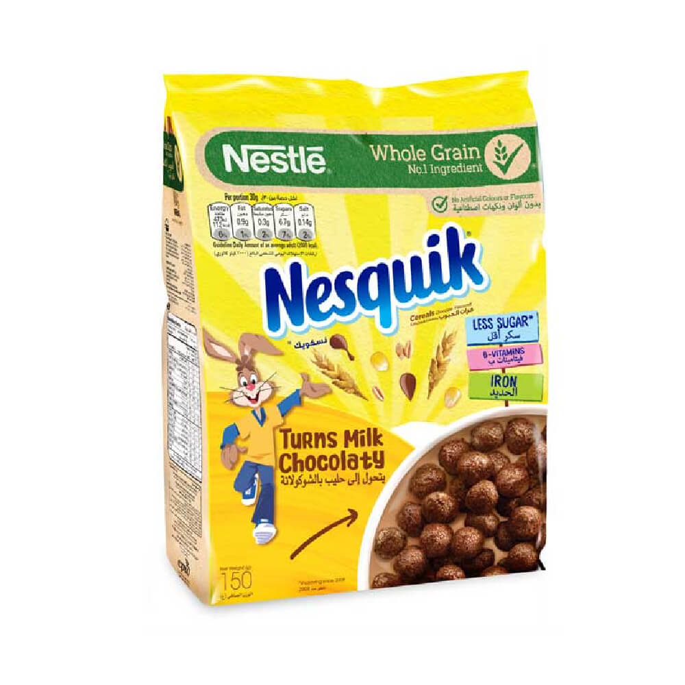 Nesquik Chocolate Breakfast Cereal Bag 150gm