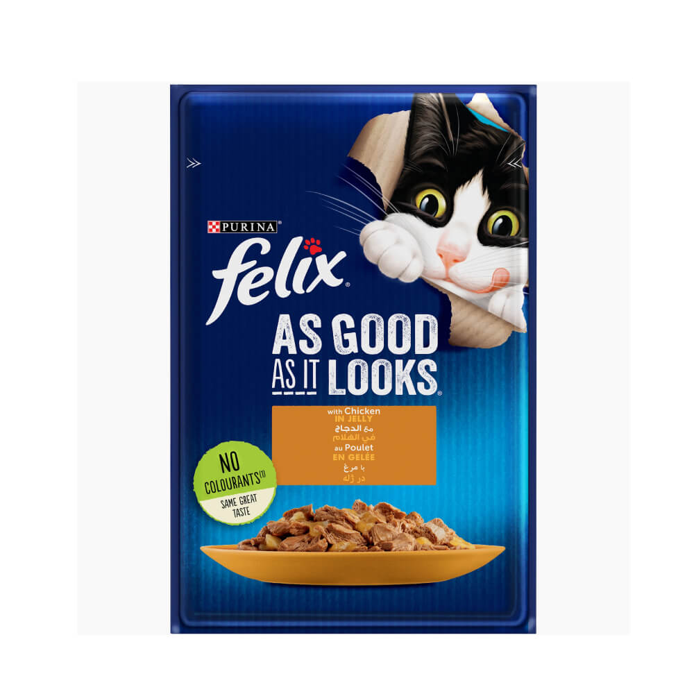 Felix As Good As It Looks With Chicken In Jelly Wet Cat Food 85gm