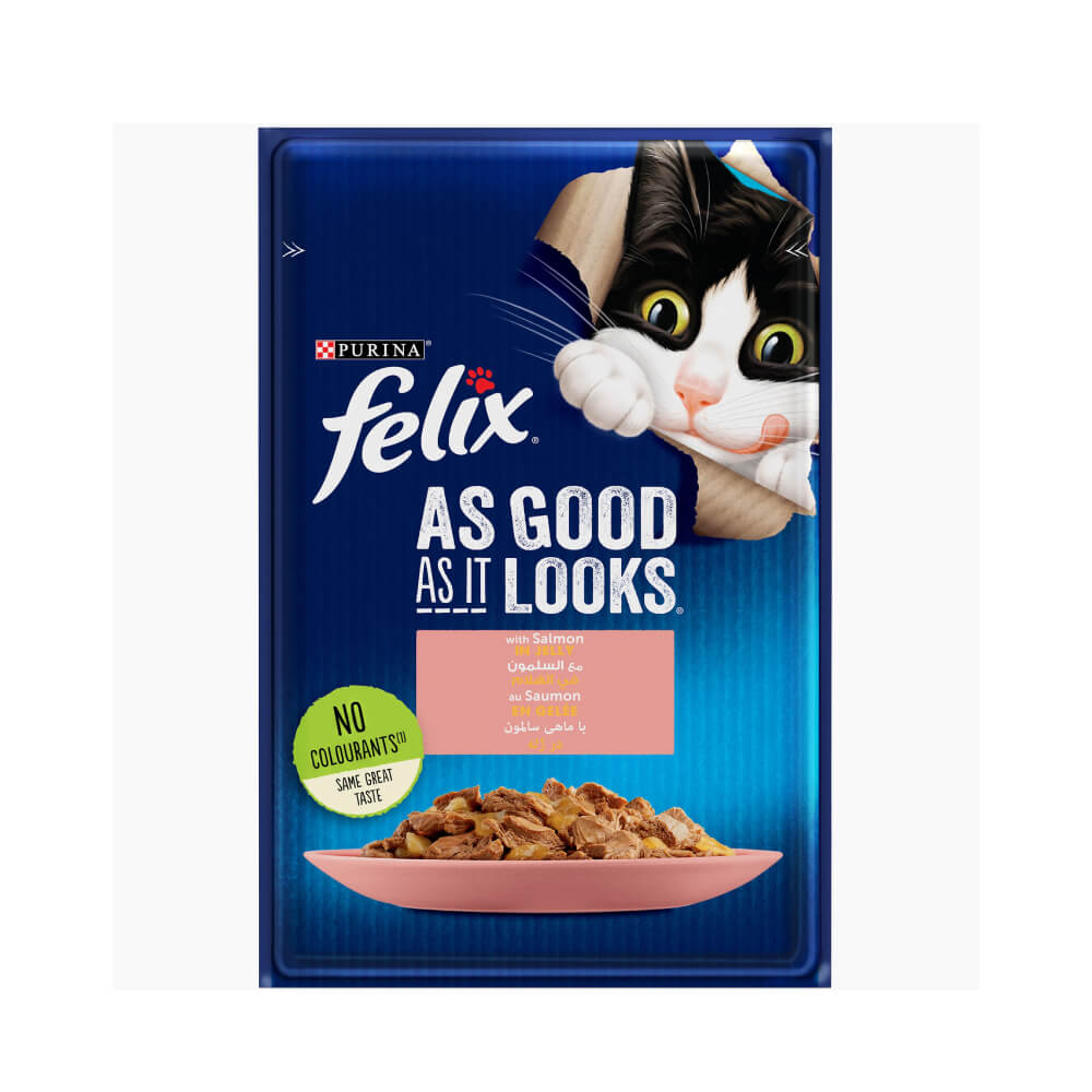 Felix As Good As It Looks With Salmon In Jelly Wet Cat Food 85gm